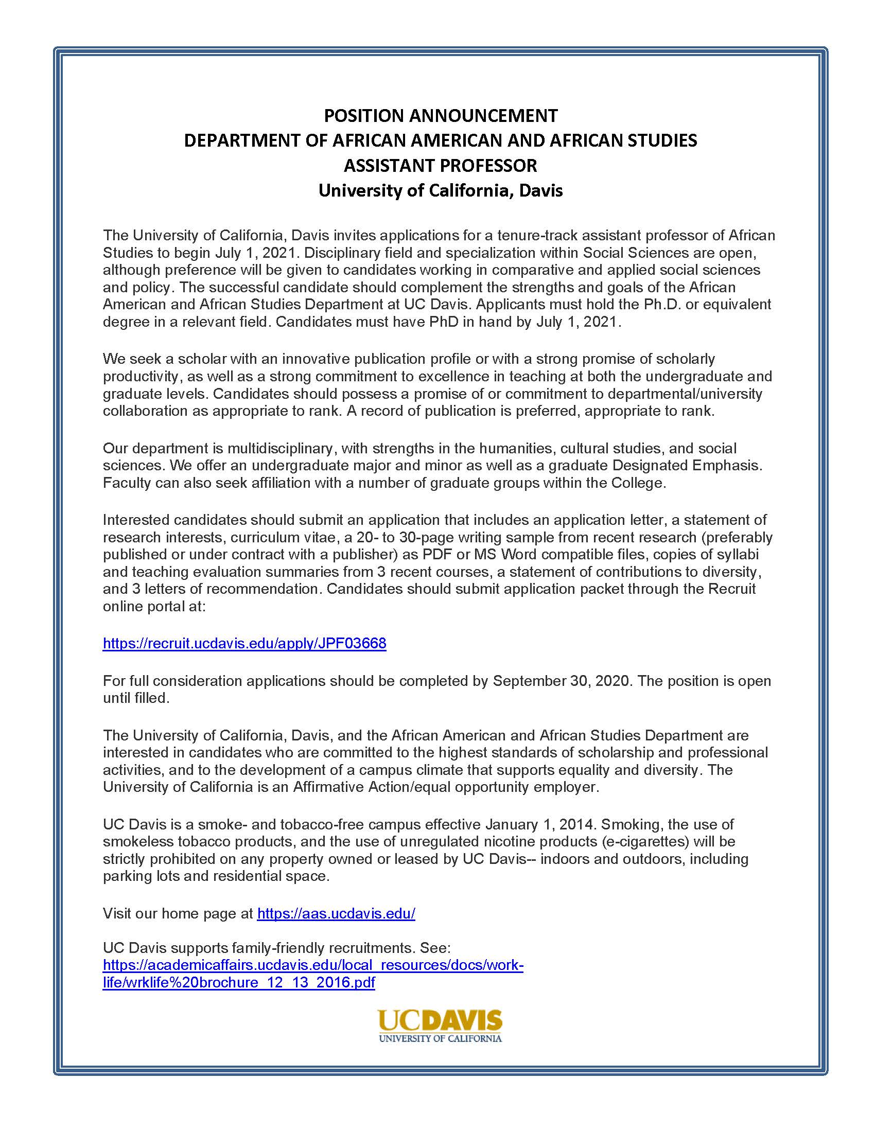 AAAS Recruitment