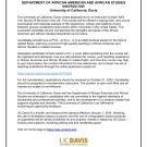 Position Announcement - Department of African American and African Studies Instructor