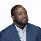 African American Man in a Blue Blazer